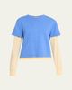 Guest in Residence Layered Cotton-Cashmere Tee - 1