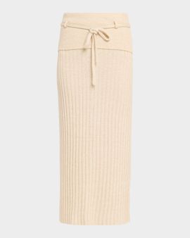Guest in Residence Lia Low-Rise Cashmere-Blend Skirt