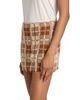 Guest in Residence Women's Fringe Plaid Silk-Linen Miniskirt - 4