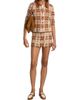Guest in Residence Women's Fringe Plaid Silk-Linen Shirt - 2