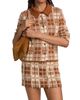 Guest in Residence Women's Fringe Plaid Silk-Linen Shirt - 3