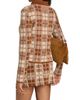 Guest in Residence Women's Fringe Plaid Silk-Linen Shirt - 5