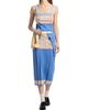 Guest in Residence Women's Striped Silk-Linen Midi-Skirt - 2