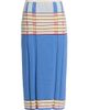 Guest in Residence Women's Striped Silk-Linen Midi-Skirt - 8