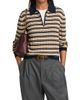 Guest in Residence Women's Striped Silk-Linen Track Polo Shirt - 3