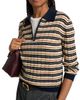 Guest in Residence Women's Striped Silk-Linen Track Polo Shirt - 6