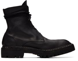 Guidi Guidi Black 795 Leather Laced Up Top-Ankle Boots