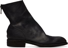 Guidi Guidi Black 986 Leather Back Zip Ankle Boots