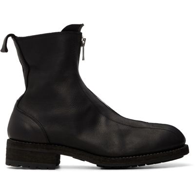 Guidi Guidi Black BOW02 Zip Up Boots