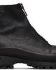 Guidi Guidi Black VS01 Leather Front Zip Ankle Boots - 1