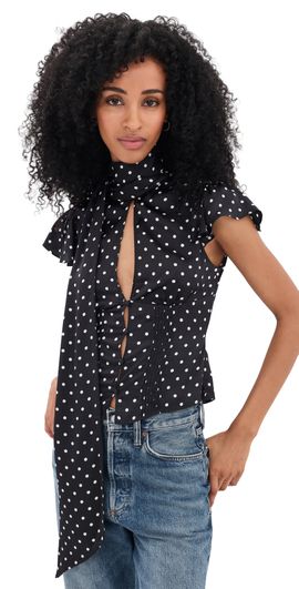 GUIZIO GUIZIO Ara Blouse Black Micro Dot