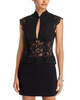 Guizio Guizio Ara Lace Keyhole Top