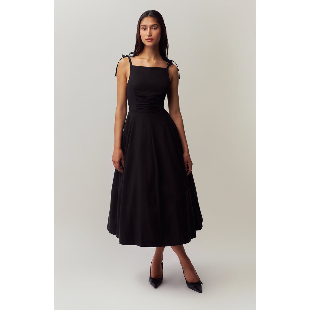 guizio margaux midi dress GUIZIO Margaux Midi Dress in Red Love