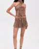 GUIZIO GUIZIO Crinkled Dot Chiffon Wrap Top Espresso - 5