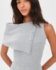 GUIZIO GUIZIO Draped Collar Sweater Heather Grey - 2
