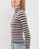 GUIZIO GUIZIO Fitted Knit Crew Neck BLUE/BROWN STRIPE - 4