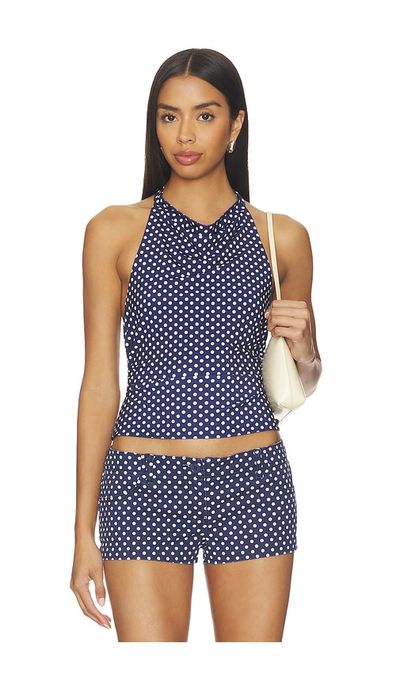 GUIZIO GUIZIO Halter Cowl Neck Top