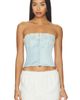 GUIZIO GUIZIO Lace Trim Satin Corset - 1