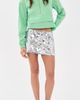 GUIZIO GUIZIO Low Rise Paillette Skirt Silver - 5