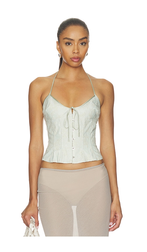 GUIZIO サーマルトップス coquette core GUIZIO - White Cotton Scallop Corset
