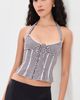 GUIZIO GUIZIO Marini Gingham Corset Black/White - 2