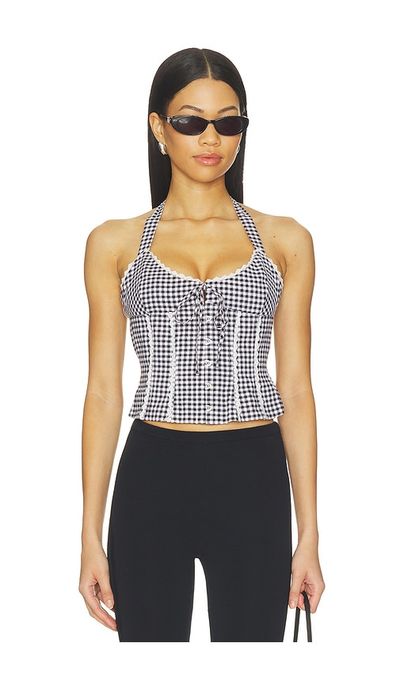 GUIZIO GUIZIO Marini Gingham Corset Top