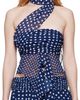 GUIZIO GUIZIO Navy Chiffon Wrap Around Top - 1