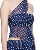 GUIZIO GUIZIO Navy Chiffon Wrap Around Top - 2