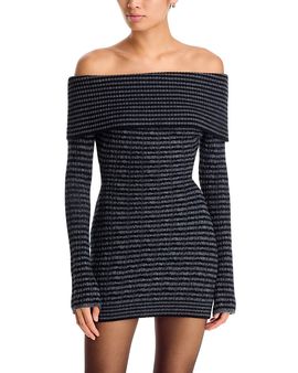Guizio Guizio Noelle Off-the-Shoulder Knit Dress