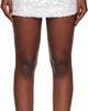 GUIZIO GUIZIO Off-White Floral Paillette Miniskirt - 1