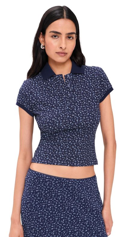 GUIZIO GUIZIO Paloma Polo Shirt Cantebury Ditsy