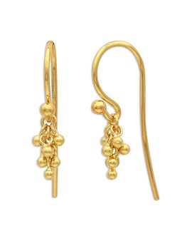 Gurhan Gurhan 18K & 24K Yellow Gold Boucle Bead Cluster Drop Earrings