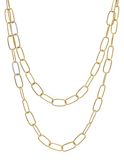 Gurhan Women's Geo 22K Gold & Diamond Open Chain Necklace