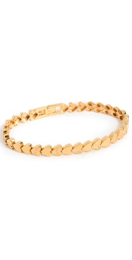 Gwen Beloti Gwen Beloti Heart Etched Link Bracelet Gold One