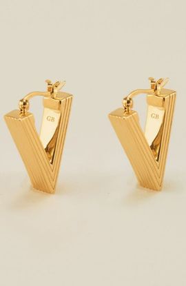 Gwen Beloti Gwen Beloti Lina Boxy Triangle Hoop Earring