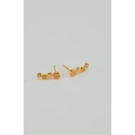 Gwen Beloti Gwen Beloti Tiered Etched Round Stud Earring