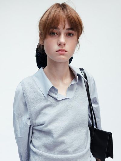 H8 MYU KNIT TOP (MISTY BLUE)