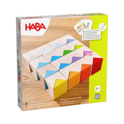 HABA HABA Colorful Triangle Wooden Block Game