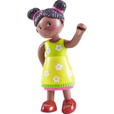HABA HABA Little Friends Naomi - 3.75" Girl Dollhouse Toy Figure with Pig Tails