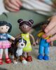 HABA HABA Little Friends Naomi - 3.75" Girl Dollhouse Toy Figure with Pig Tails - 5