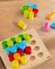 HABA HABA Rainbow Risers - Wooden Pegboard Preschool Learning Toy with Challenge Cards - 2