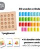HABA HABA Rainbow Risers - Wooden Pegboard Preschool Learning Toy with Challenge Cards - 4