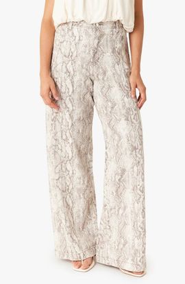 Habitual Habitual Aiden Snakeskin Print Wide Leg Jeans