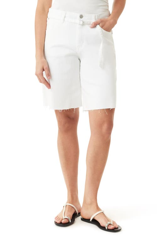 Habitual Habitual Brynn High Waist Raw Hem Bermuda Jeans