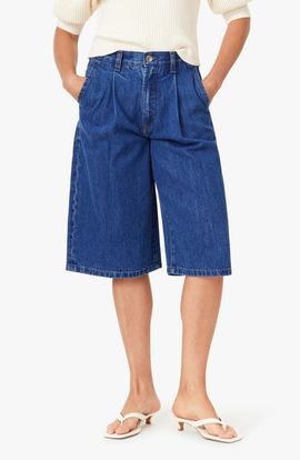 Habitual Habitual Campbell Pleated Bermuda Denim Shorts