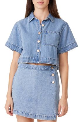 Habitual Habitual Crop Denim Shirt
