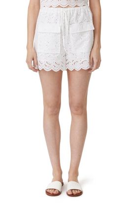 Habitual Habitual Embroidered Eyelet Cotton Cargo Shorts