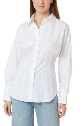 Habitual Habitual Fitted Cotton Blend Button-Up Shirt