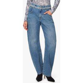 Habitual Habitual Gwen Rhinestone Waistband Bowed Leg Relaxed Jeans