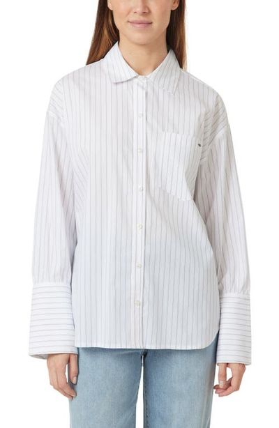 Habitual Habitual Oversize Stripe Poplin Button-Up Shirt